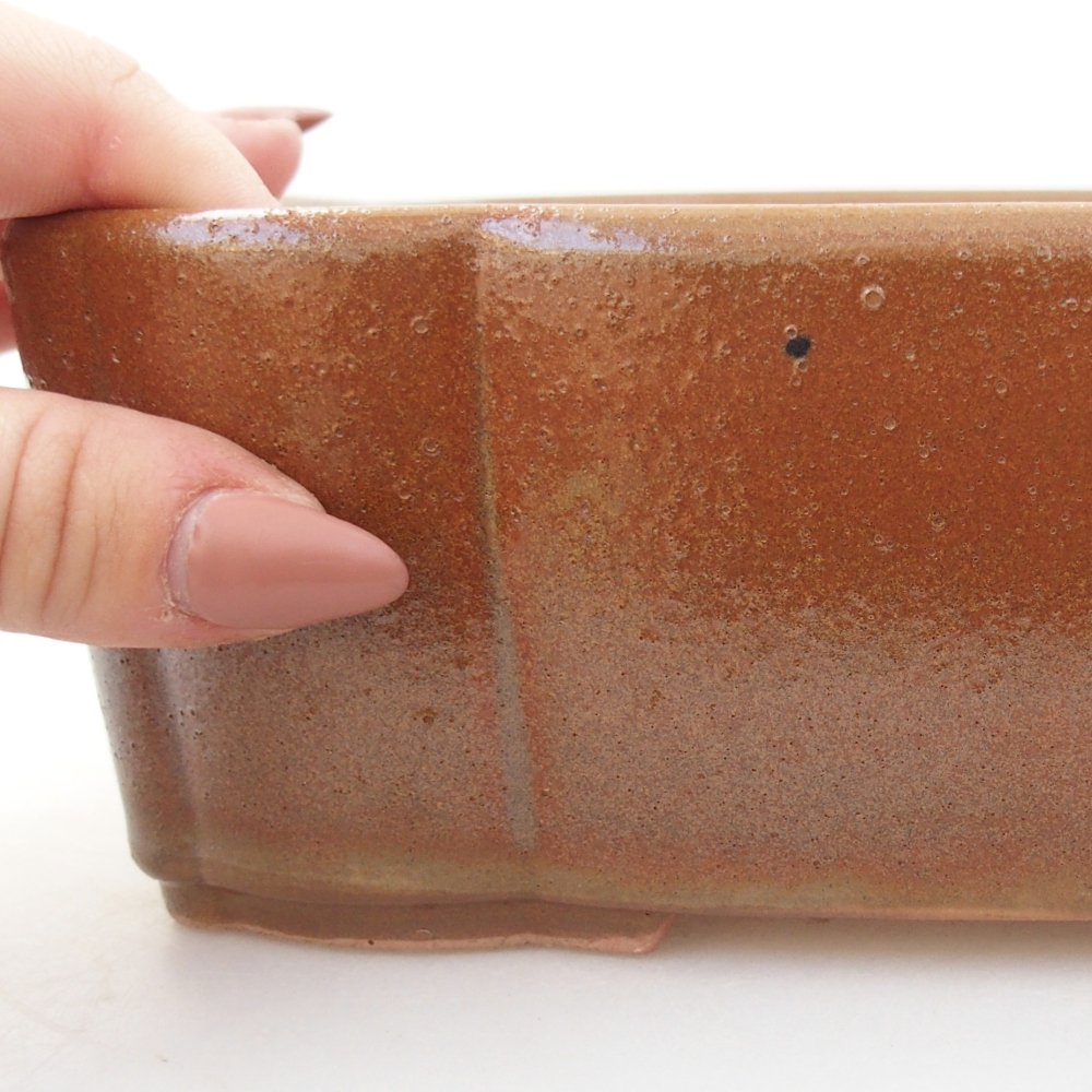 Ciotola bonsai in ceramica 26 x 26 x 8 cm, colore rosso