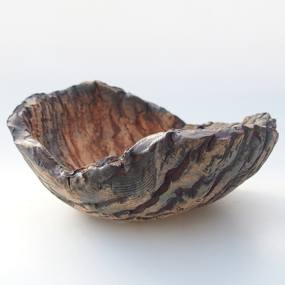 Conchiglia in ceramica 13 x 12,5 x 7 cm , colore viola