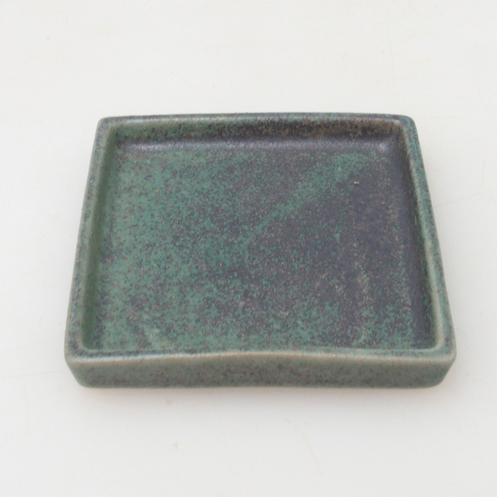 Sottovaso bonsai quadrato S - 8 x 8 x 1 cm - verde