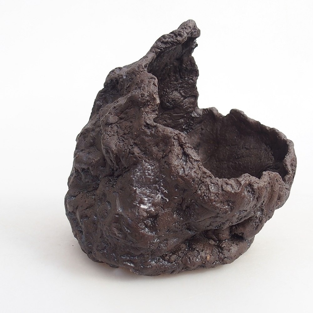 Conchiglia in ceramica 11 x 10 x 14 cm , colore marrone