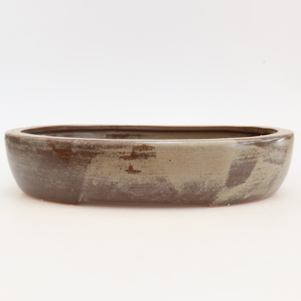 Ciotola per bonsai in ceramica 27 x 21 x 5,5 cm, marrone