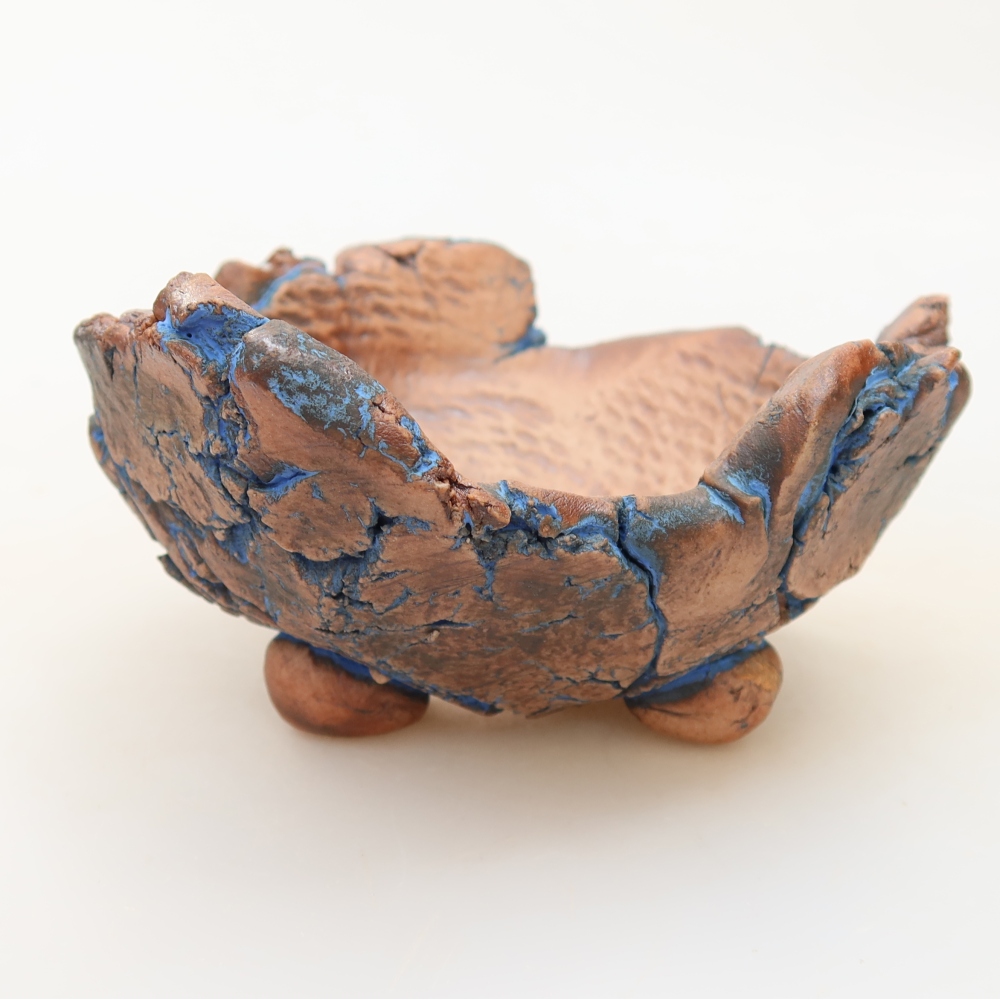 Guscio in ceramica 11 x 10,5 x 5,5 cm, colore blu