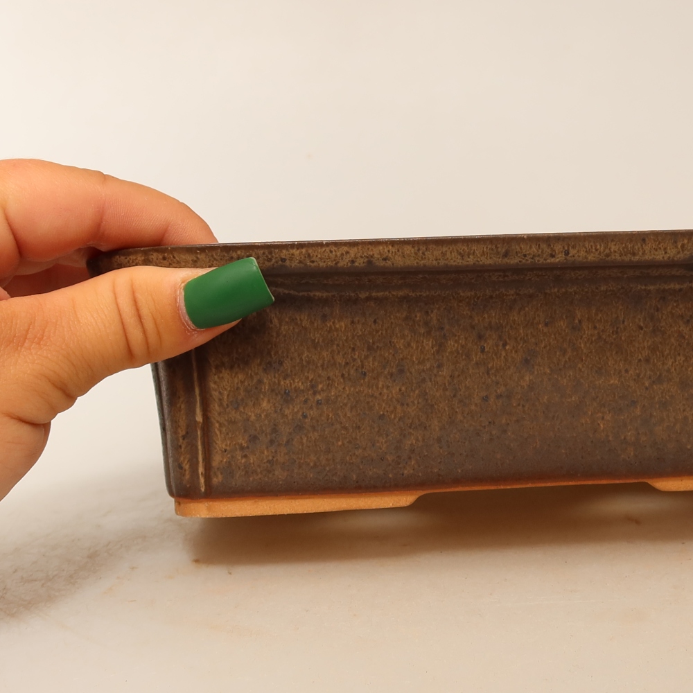 Ciotola in ceramica  20 x 15,5 x 5,5 cm, colore marrone