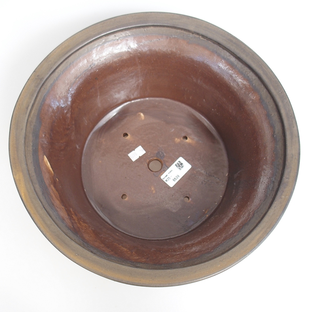 Ciotola per bonsai in ceramica 32 x 32 x 14 cm, marrone