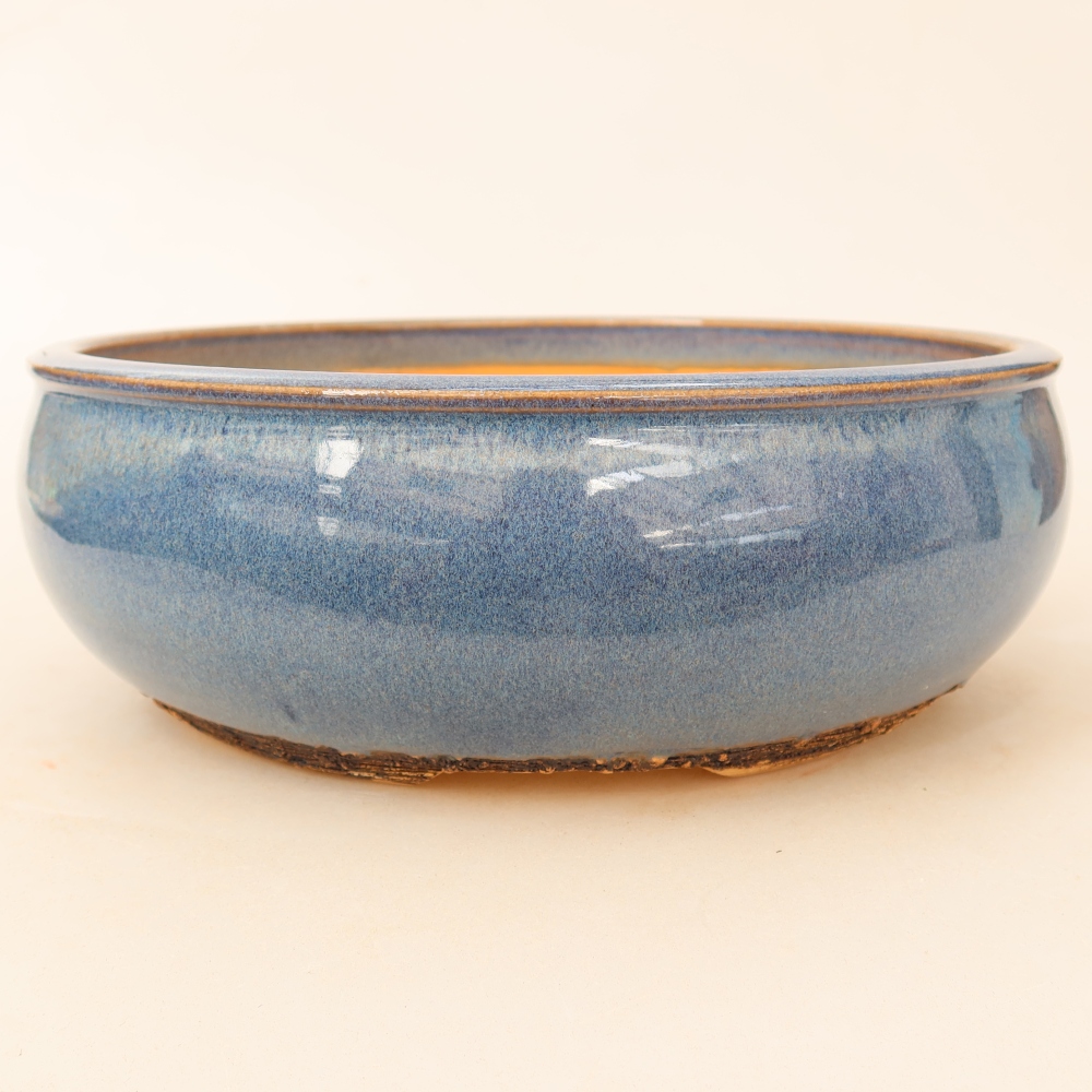 Ciotola bonsai in ceramica 24 x 24 x 8 cm, colore blu