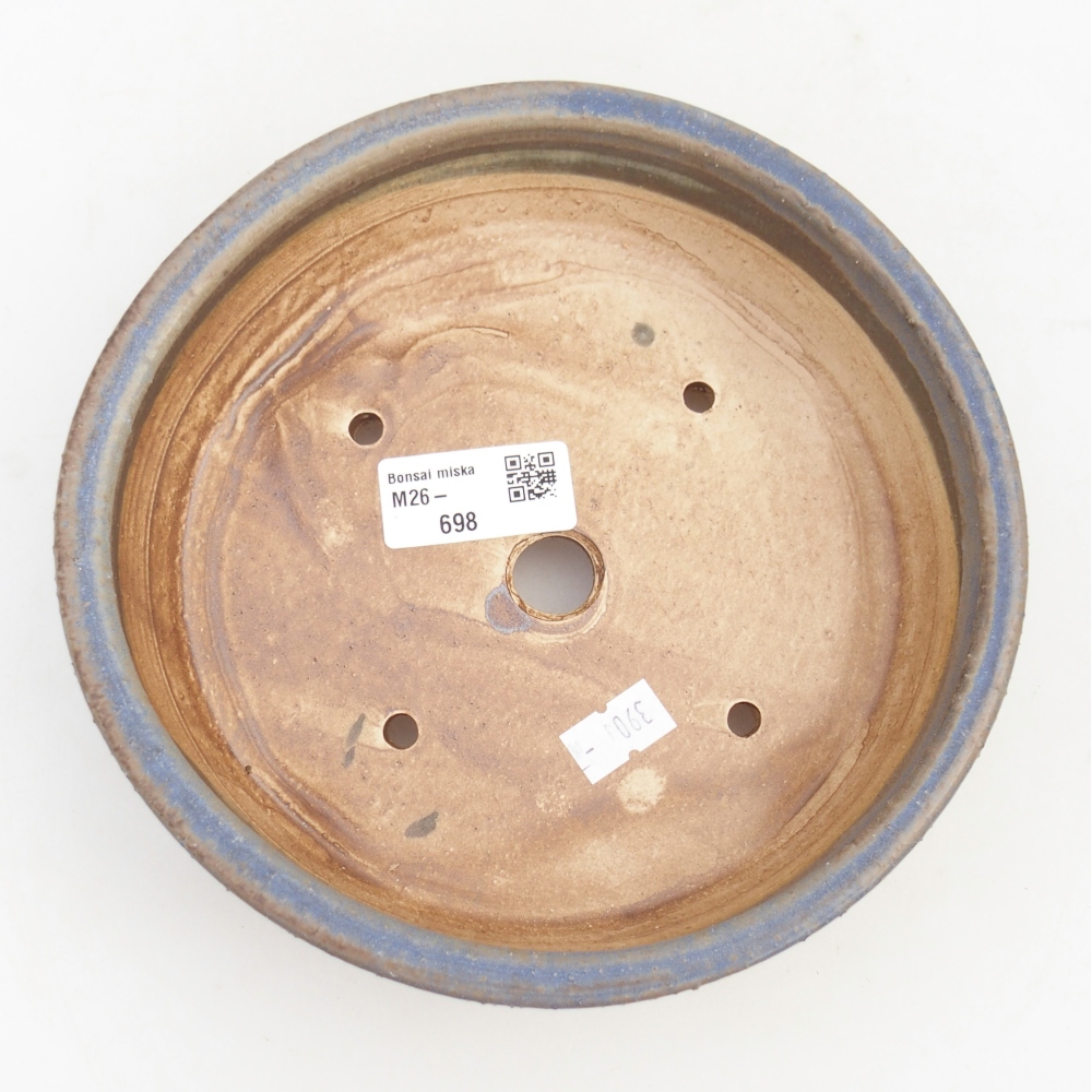 Ciotola bonsai in ceramica 18 x 18 x 5 cm, colore blu