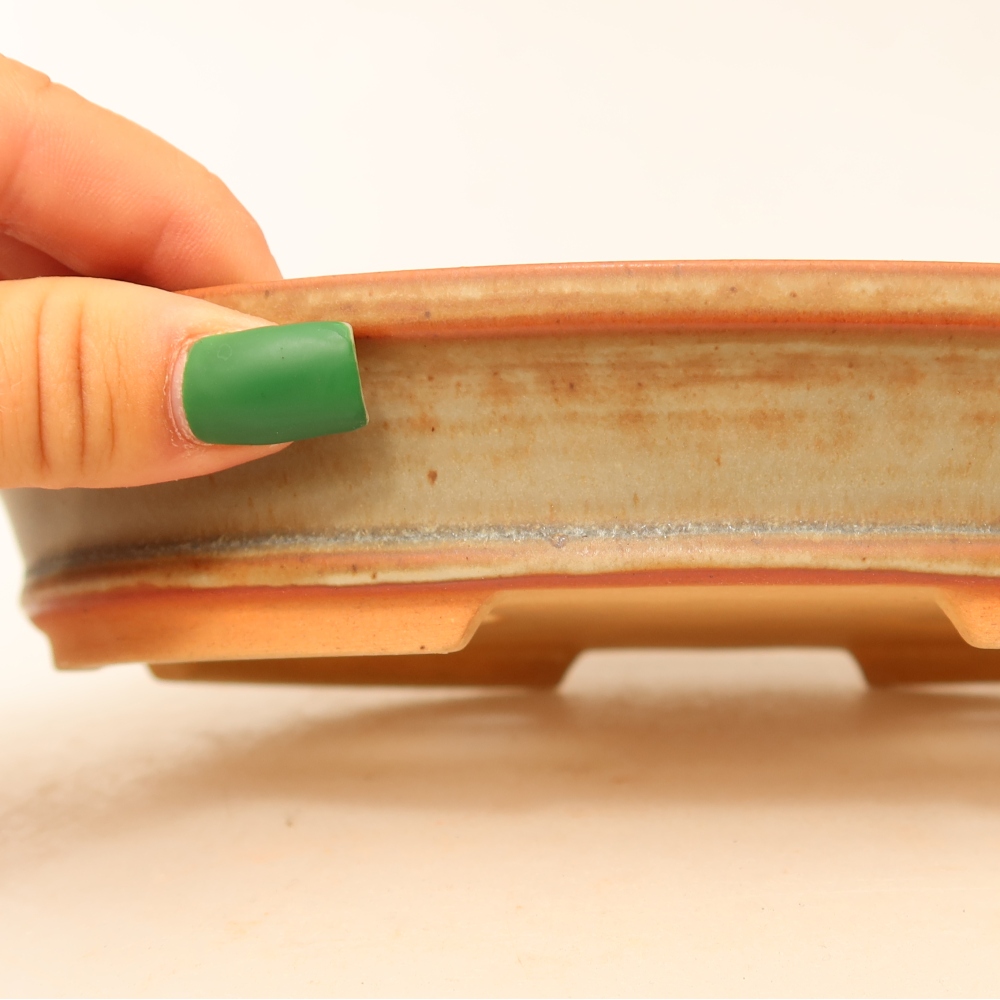 Ciotola in ceramica  21 x 14,5 x 3,5 cm, colore beige