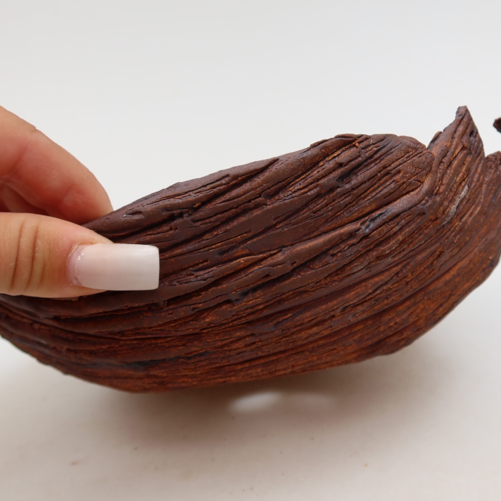 Conchiglia in ceramica 20 x 17,5 x 7 cm , colore marrone