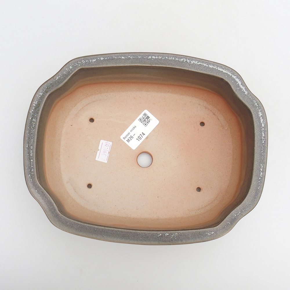 Ciotola bonsai in ceramica 22 x 16,5 x 7 cm, verde