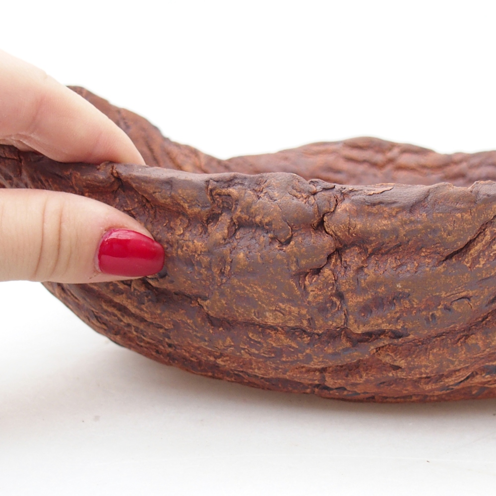 Conchiglia in ceramica 26,5 x 21 x 9,5 cm , colore marrone