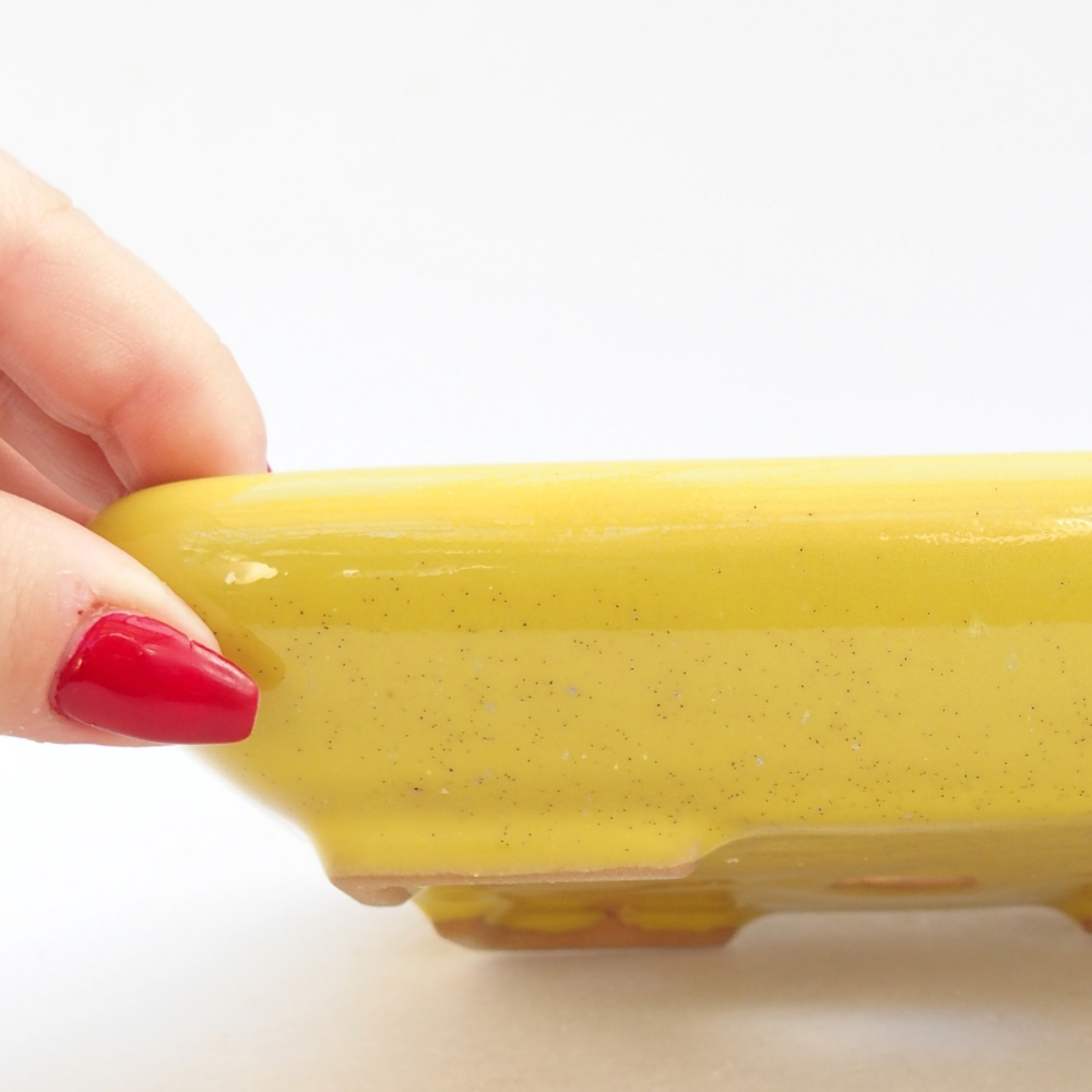 Ciotola bonsai in ceramica 26 x 26 x 8 cm, colore rosso