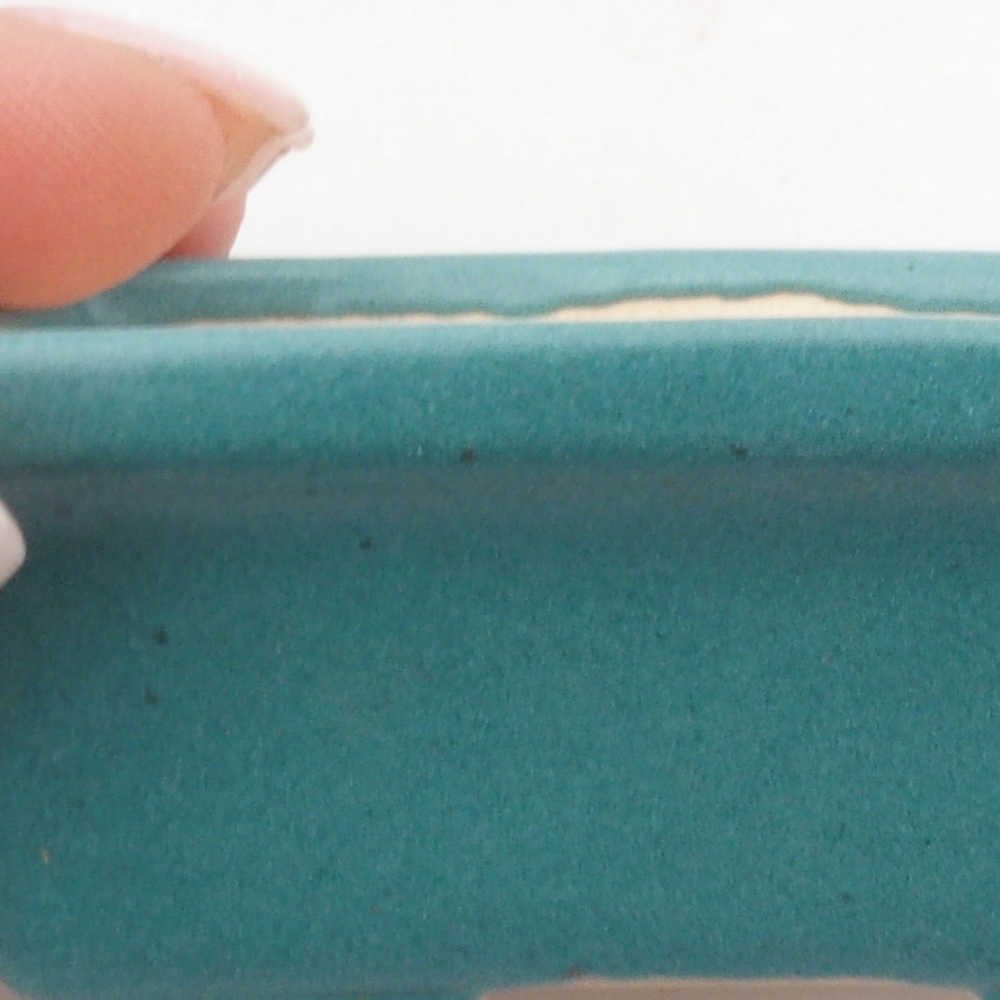 Ciotola bonsai in ceramica 6,5 x 5,5 x 4 cm, colore blu