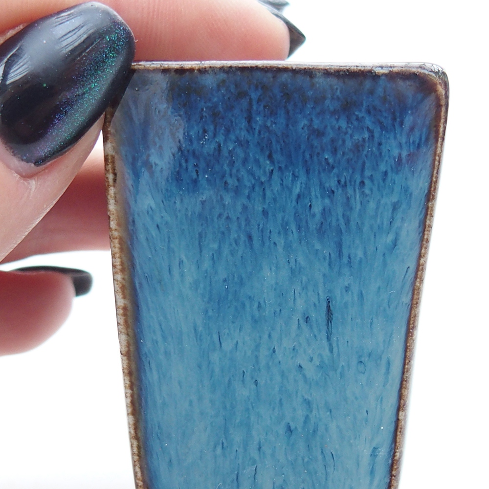 Mini bonsai 3,5 x 3,5 x 5 cm, colore blu