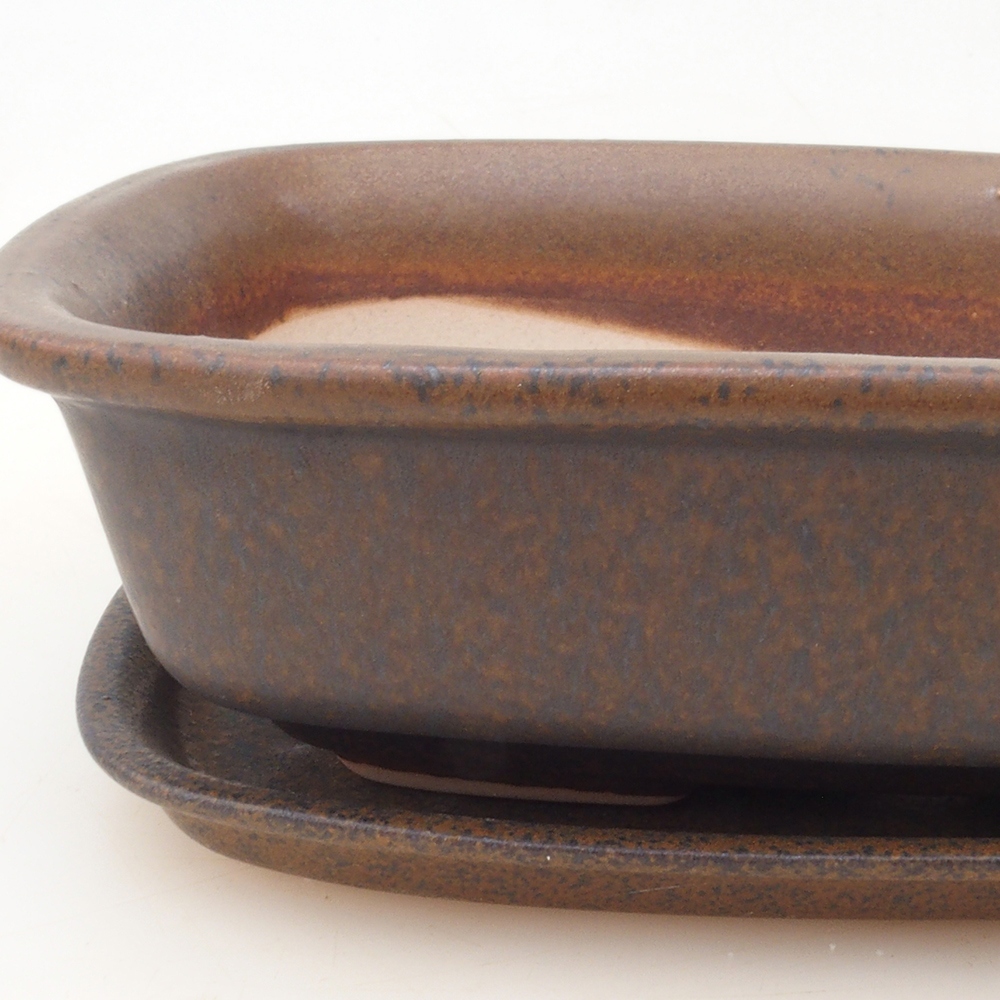 Ciotola bonsai + piattino H02 - marrone