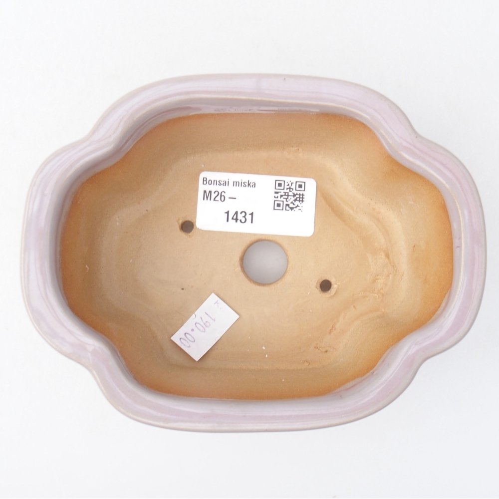 Ciotola bonsai in ceramica 13 x 10 x 5 cm, rosa