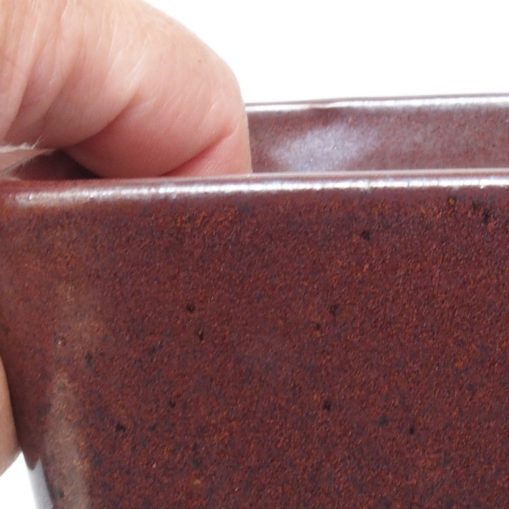Ciotola per bonsai in ceramica 10,5 x 10,5 x 11,5 cm, marrone