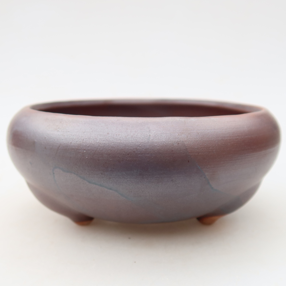 Vaso da bonsai in ceramica 15 x 15 x 6,5 cm, colore metallizzato