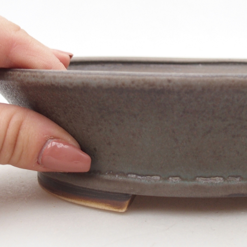 Ciotola bonsai in ceramica 17,5 x 16 x 5 cm, colore blu