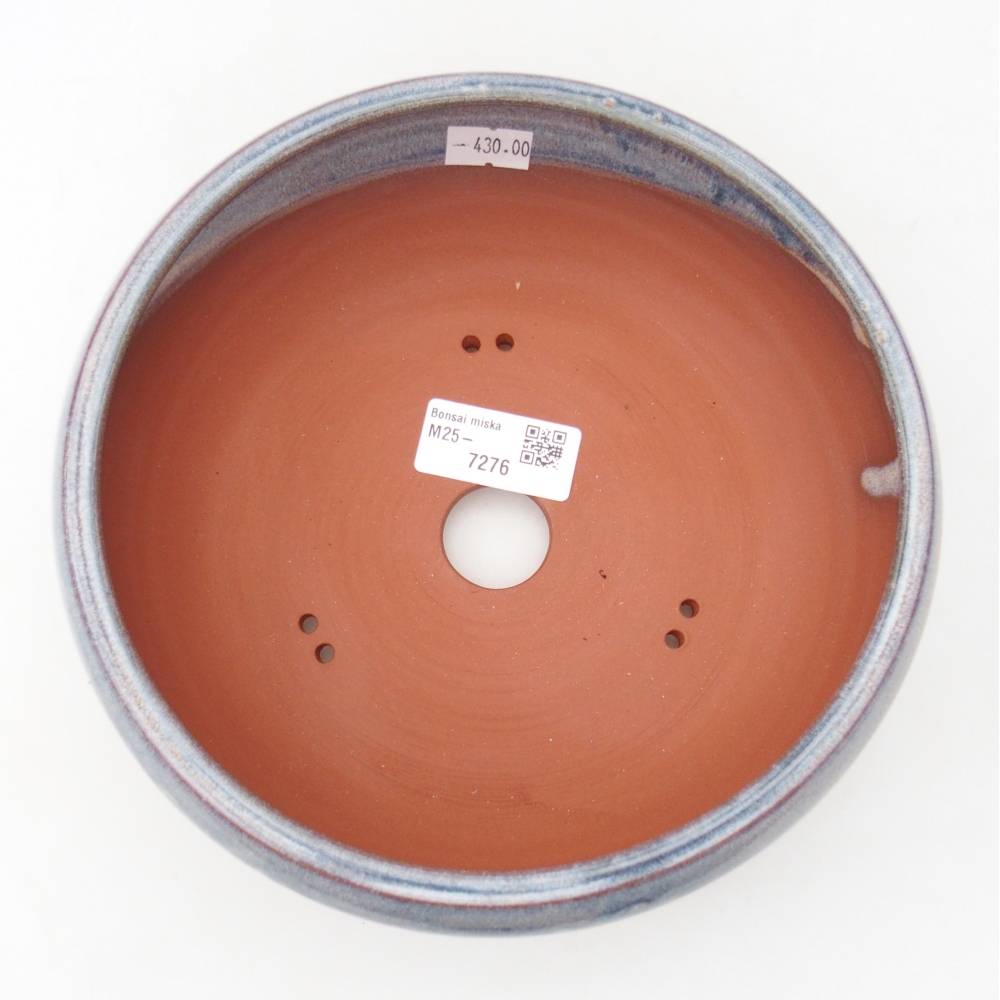 Ciotola bonsai in ceramica 19 x 19 x 7,5 cm, colore blu