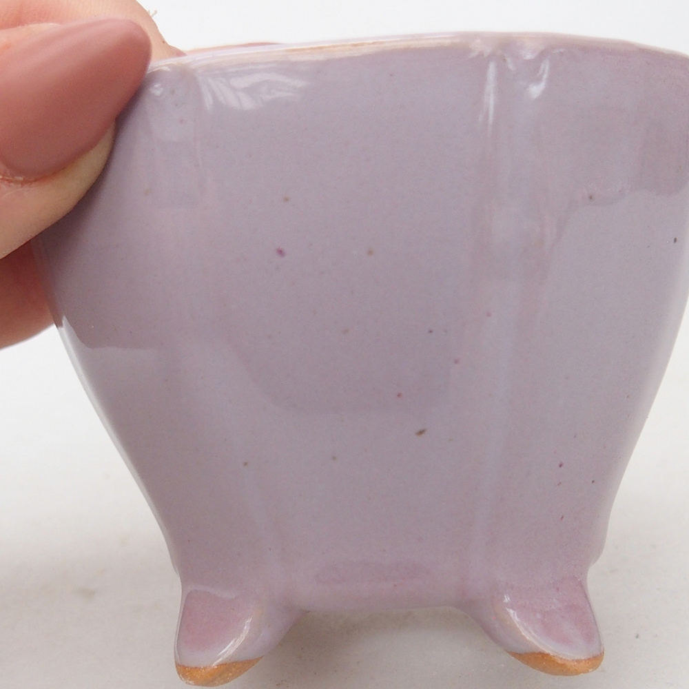 Ciotola bonsai in ceramica 7,5 x 7,5 x 6 cm, rosa