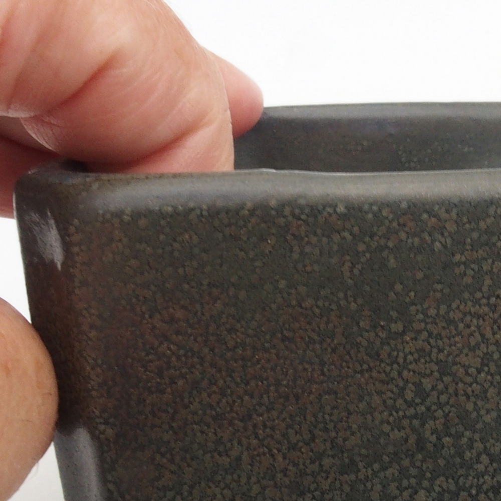 Ciotola bonsai in ceramica 9,5 x 9,5 x 7 cm, grigio