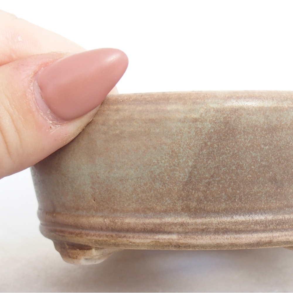 Ciotola per bonsai in ceramica 9 x 9 x 3,5 cm, verde