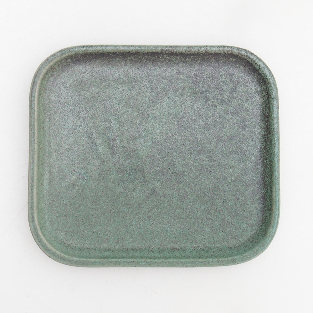 Ciotola bonsai + piattino H11 - 11,5 x 10 x 4 cm - verde