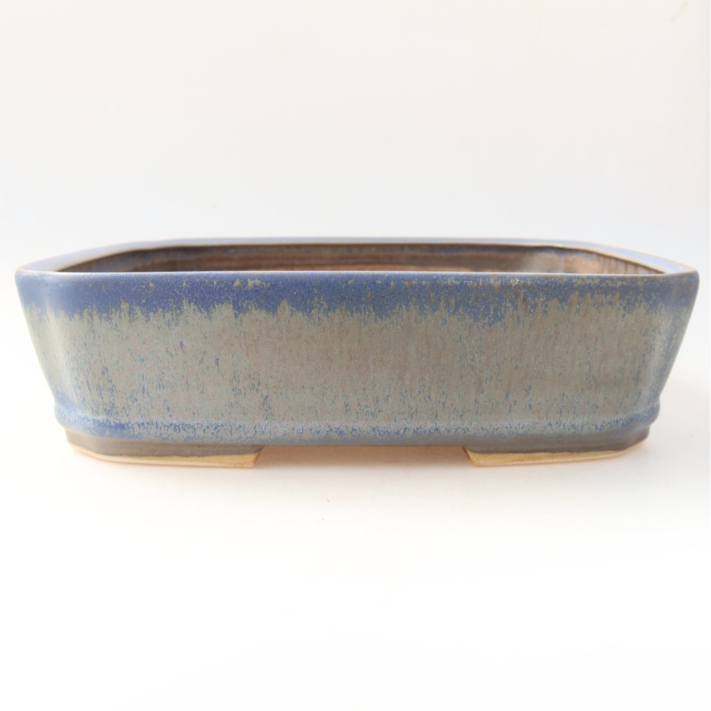 Vaso da bonsai in ceramica 25 x 21 x 6,5 cm, colore blu