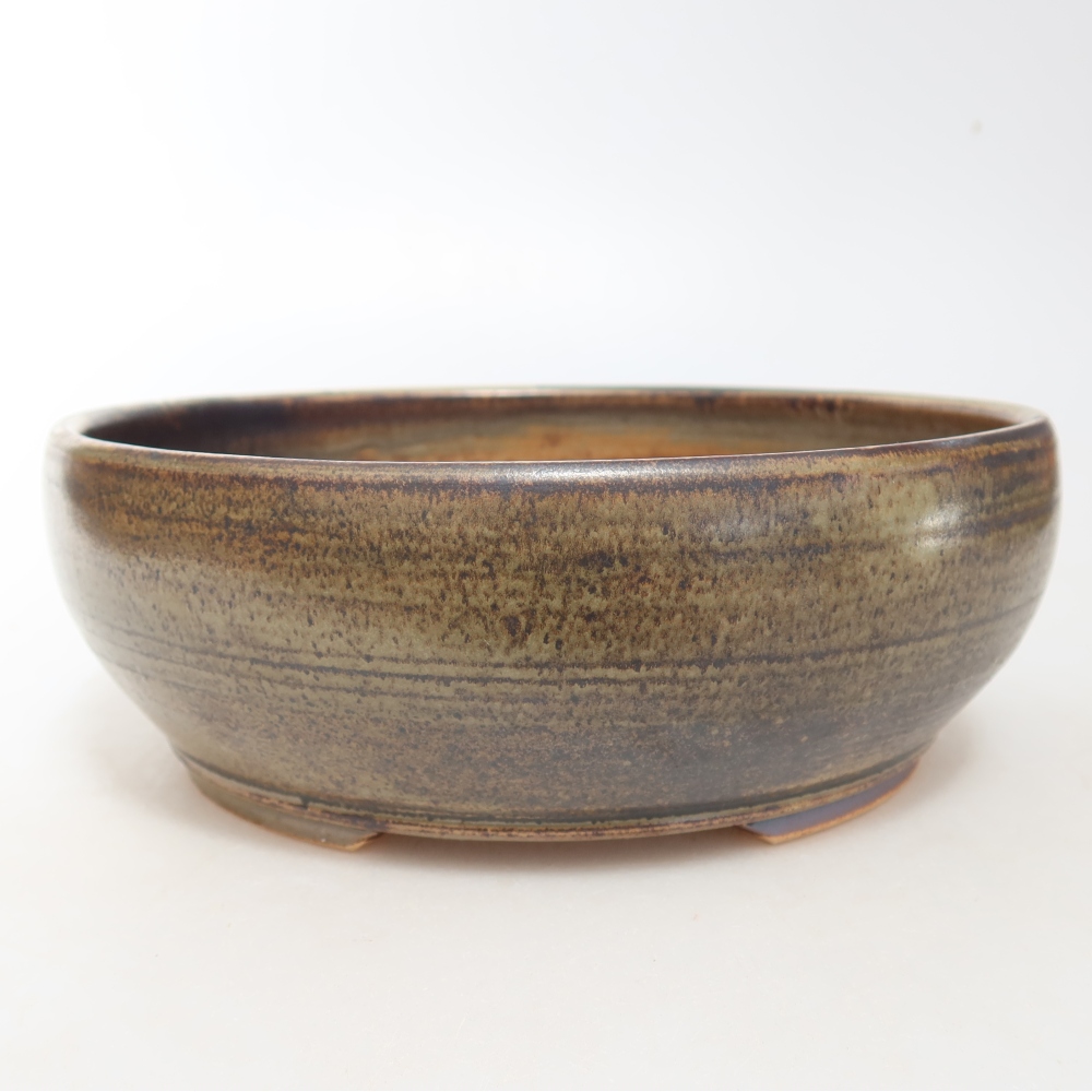 Vaso da bonsai in ceramica 19 x 19 x 6,5 cm, colore marrone