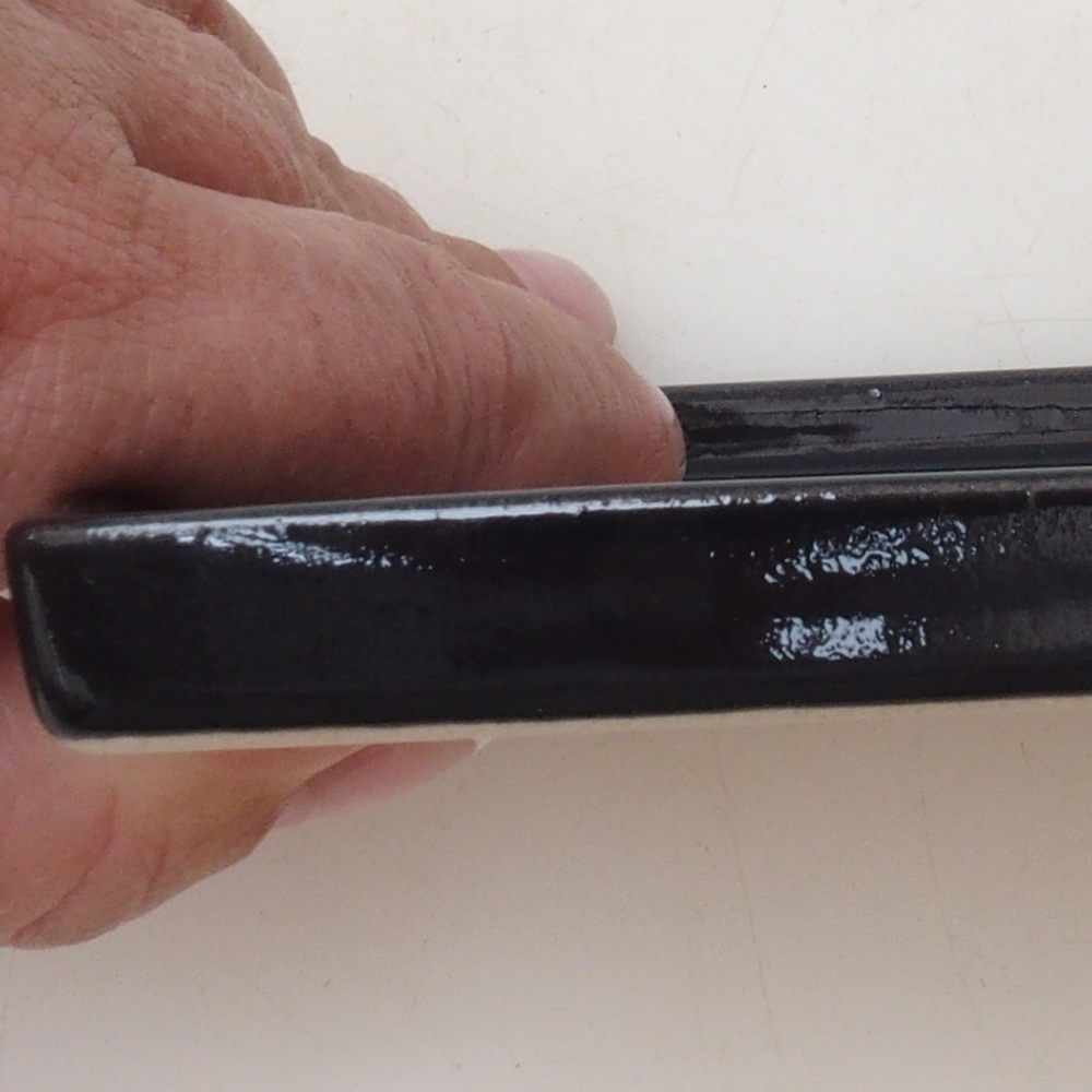 Vassoio per bonsai quadrato M - 10 x 10 x 1,5 cm - nero