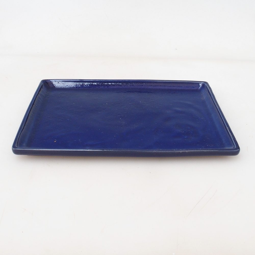 Sottovaso bonsai rettangolo 22,5 x 17 x 1,5 cm - blu