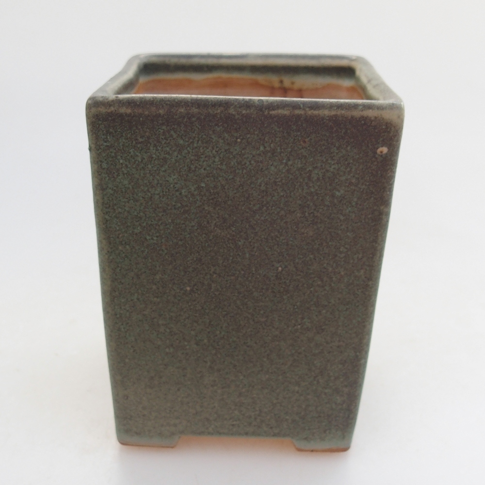 Ciotola per bonsai in ceramica 7 x 7 x 9,5 cm, verde