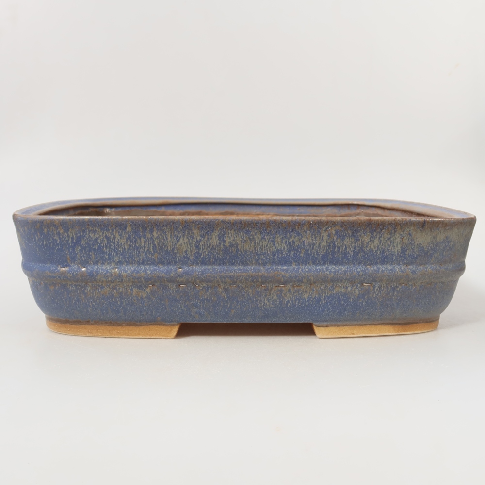 Ciotola bonsai in ceramica 29,5 x 25 x 7 cm, colore blu