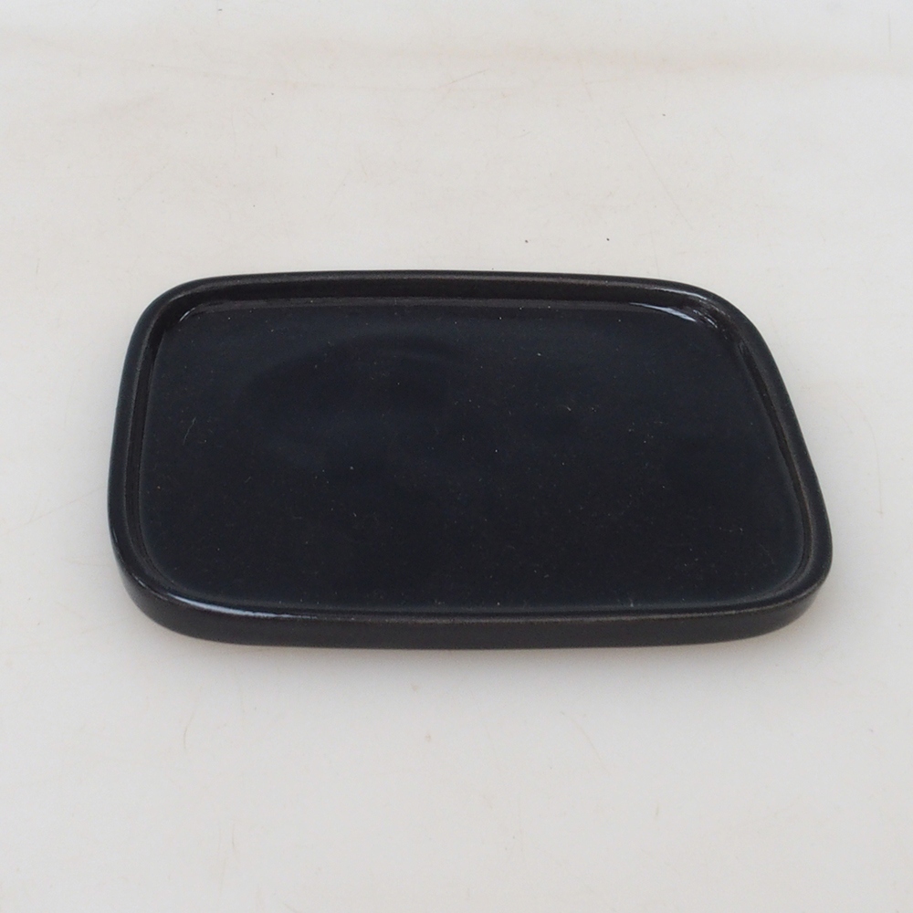 Sottovaso bonsai rettangolo 12,5 x 10 x 1 cm - nero
