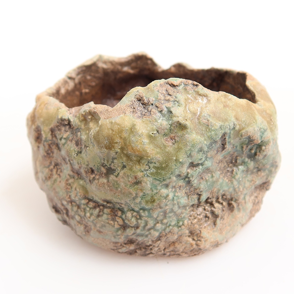 Conchiglia in ceramica  6 x 5 x 5,5 cm, colore verde