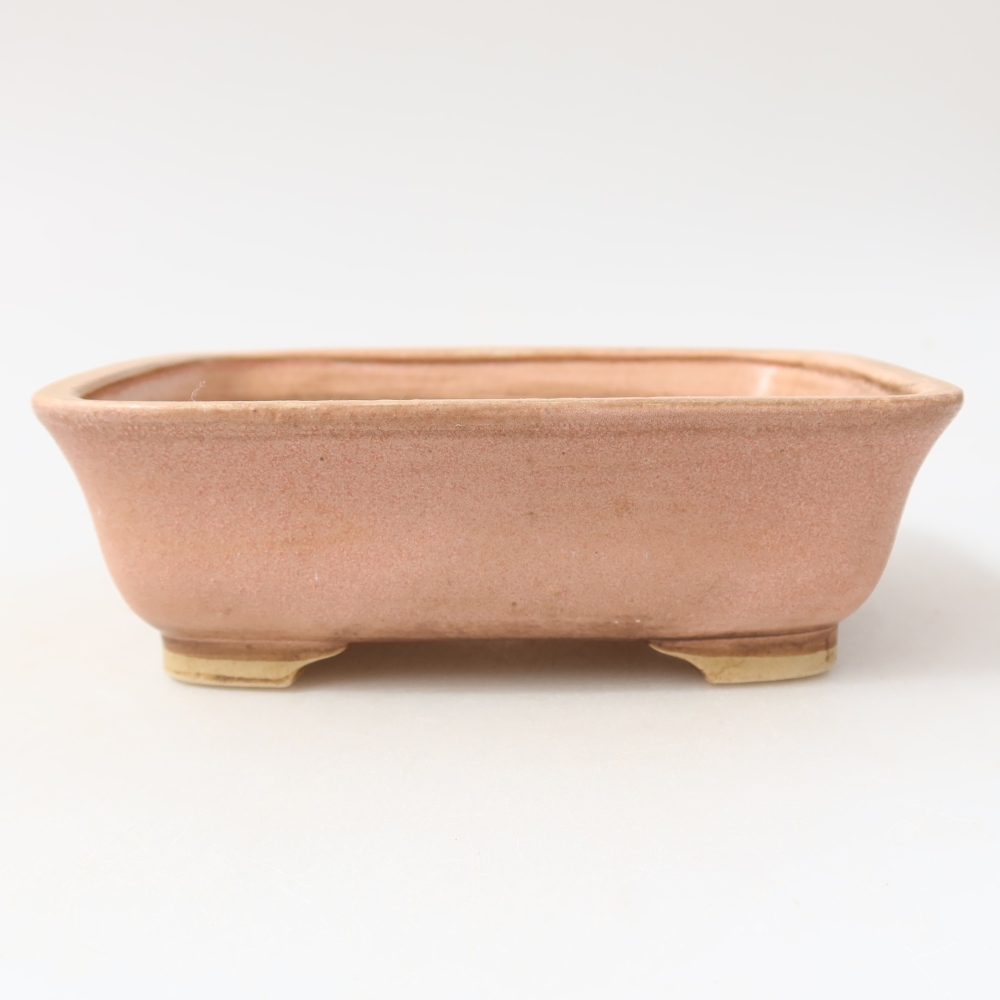 Vaso da bonsai in ceramica 15 x 13 x 4,5 cm, colore rosa