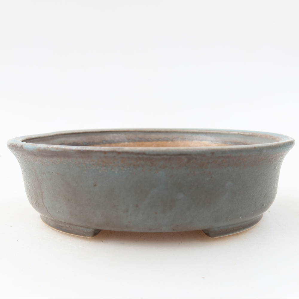 Vaso da bonsai in ceramica 12,5 x 11,5 x 3,5 cm, colore blu