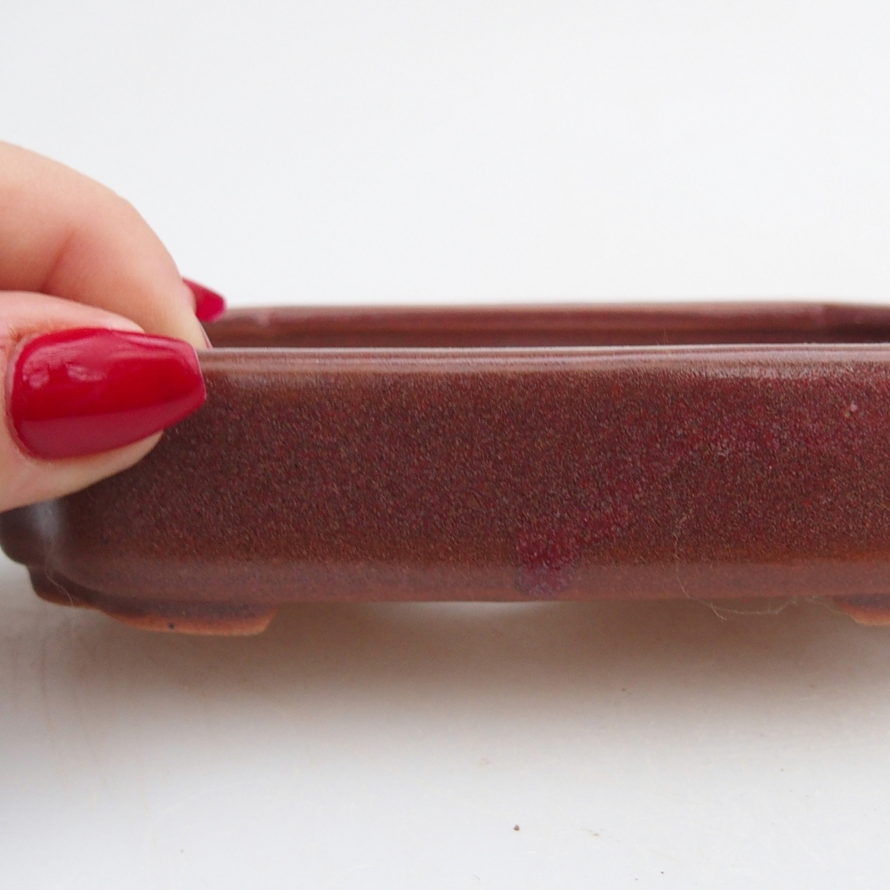 Ciotola bonsai in ceramica 26 x 26 x 8 cm, colore rosso