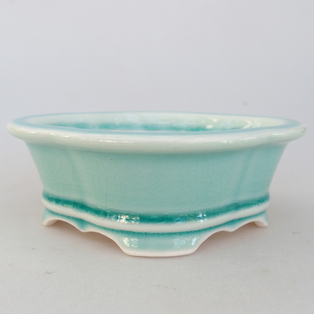 Ciotola bonsai in ceramica 13 x 12 x 5 cm, verde