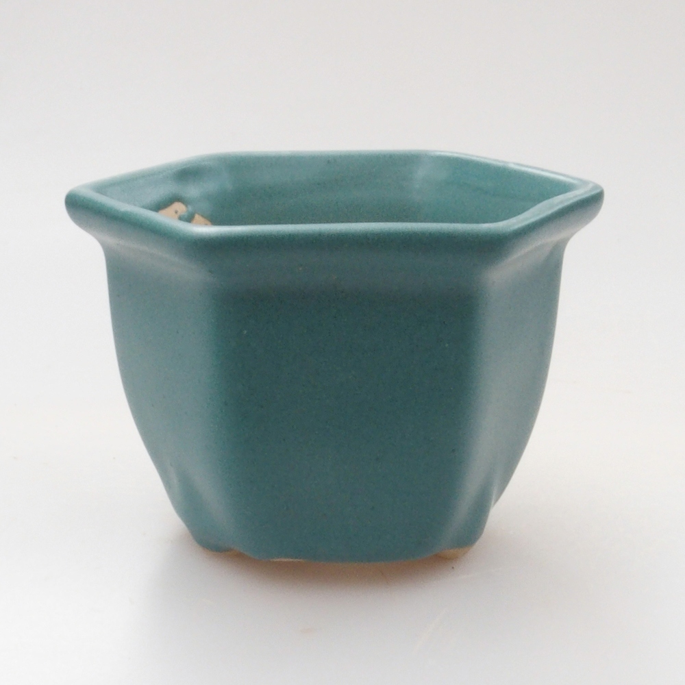 Ciotola bonsai in ceramica 6,5 x 5,5 x 4 cm, colore blu