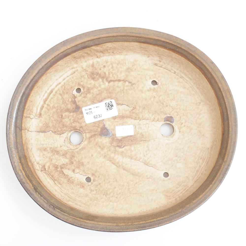 Ciotola bonsai in ceramica 25,5 x 23 x 5,5 cm, marrone