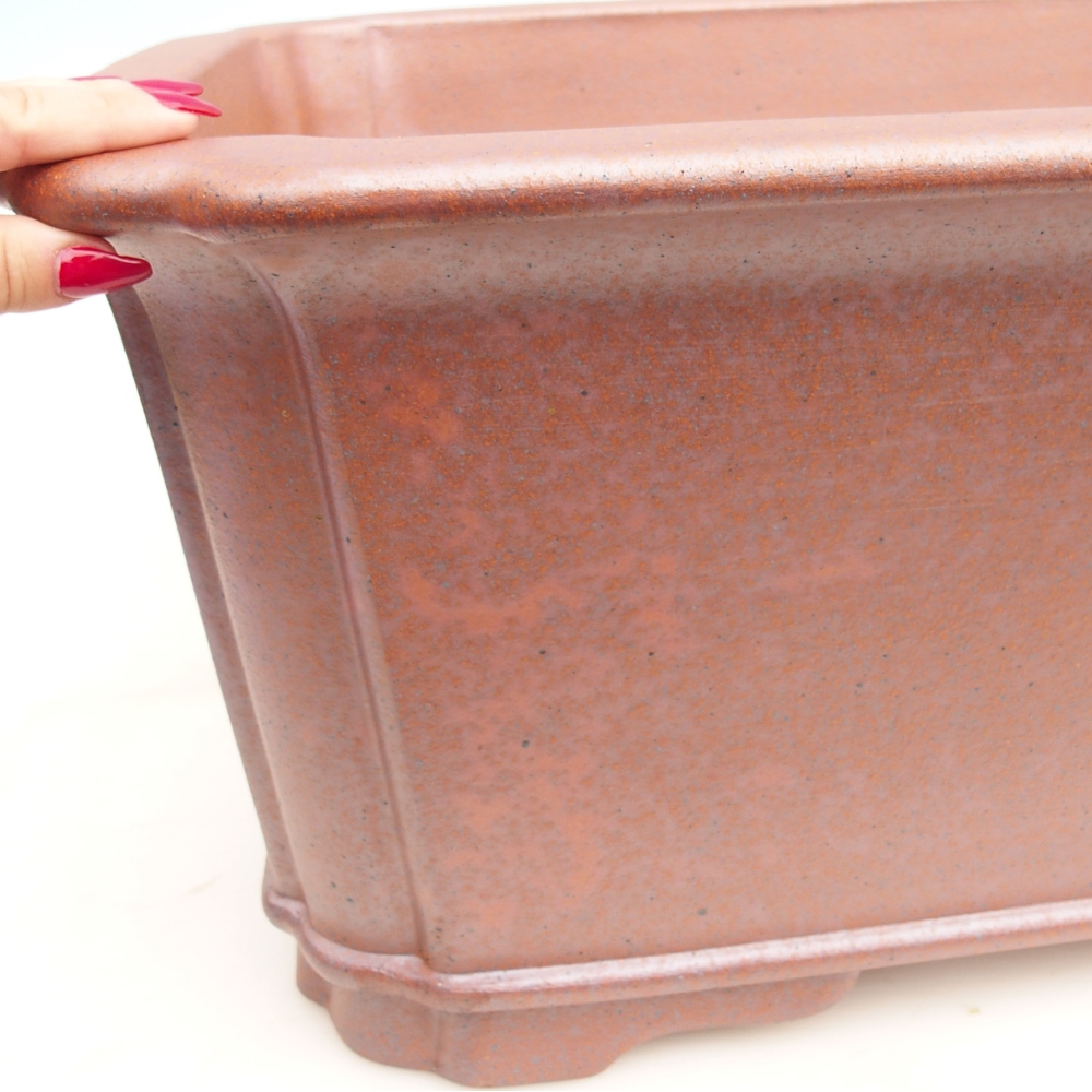 Ciotola bonsai in ceramica 61,5 x 47,5 x 26 cm , colore metallo - SOLO RITIRO PERSONALE o trasporto su pallet