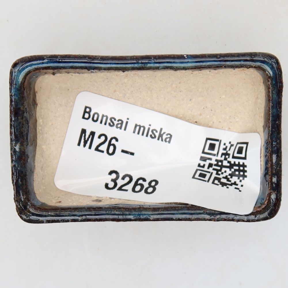 Vaso in ceramica per bonsai 5 x 3 x 2 cm, colore blu