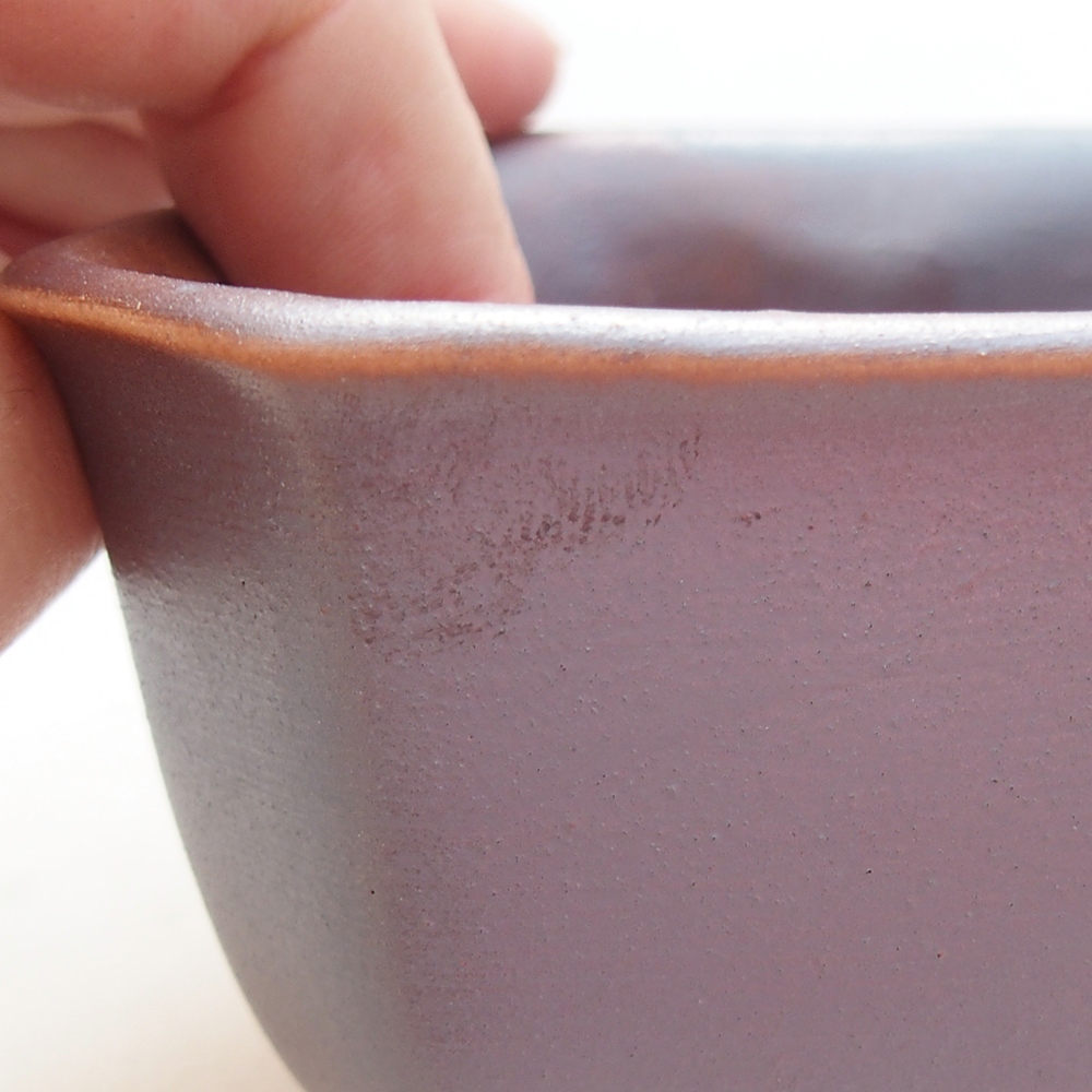 Ciotola bonsai in ceramica 10 x 10 x 6 cm, colore metallo