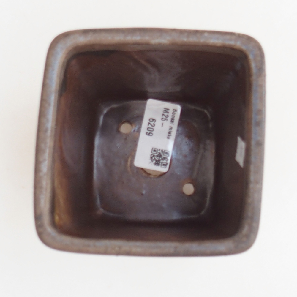 Ciotola per bonsai in ceramica 10 x 10 x 12 cm, marrone