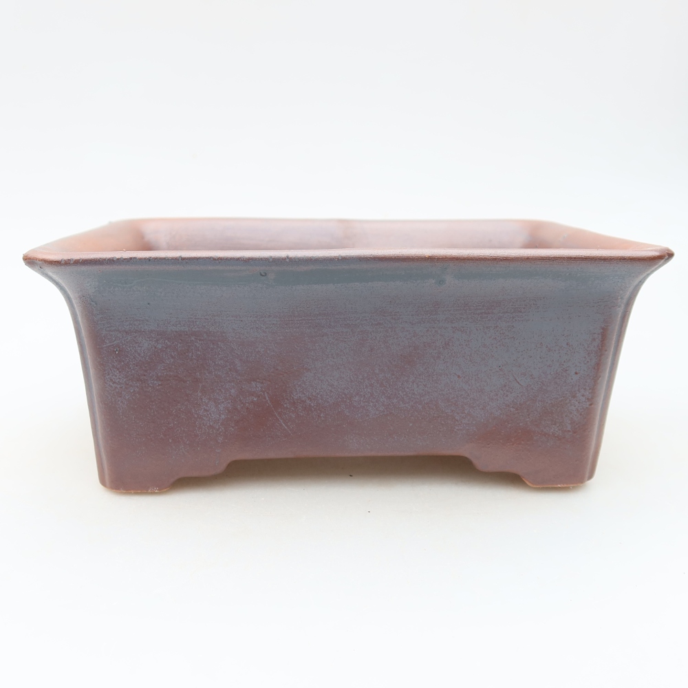 Vaso per bonsai in ceramica 18 x 13,5 x 7,5 cm, colore metallizzato