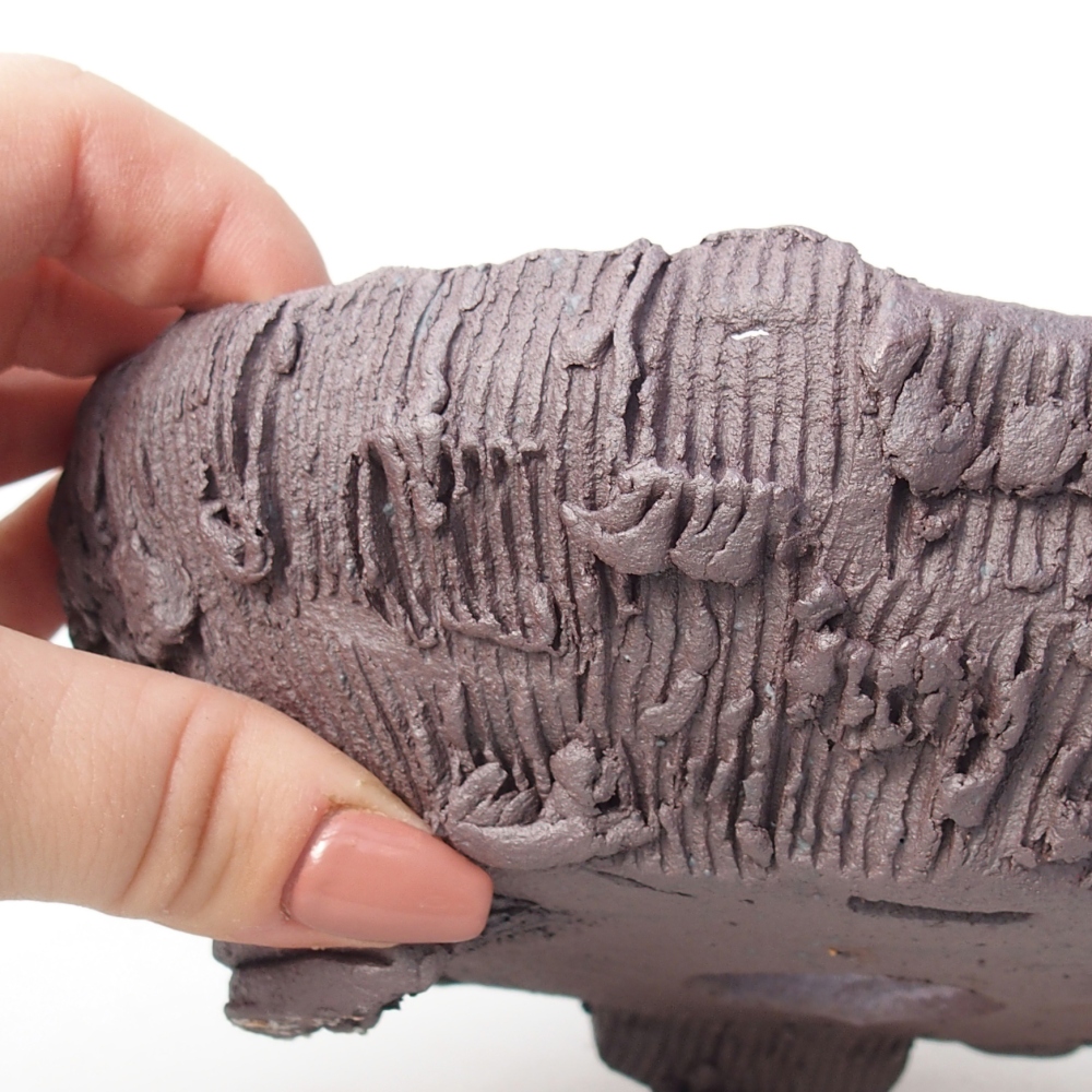 Ciotola bonsai in ceramica 17 x 16 x 7 cm, colore metallo