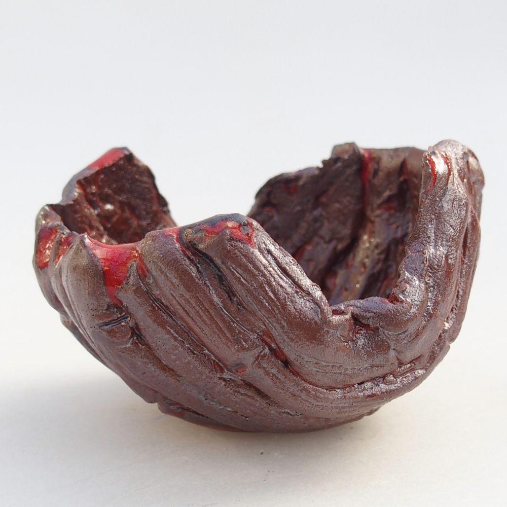 Conchiglia in ceramica 8 x 8 x 5,5 cm , colore marrone