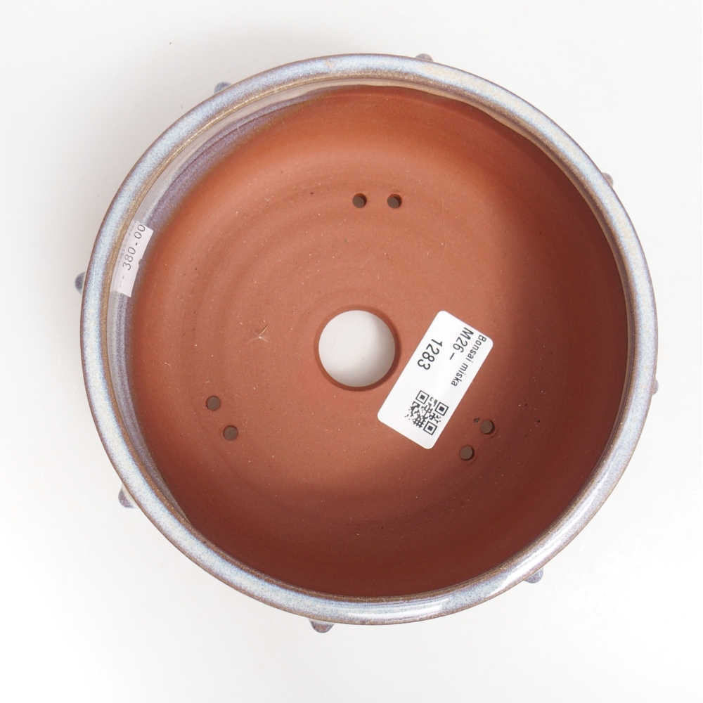 Ciotola per bonsai in ceramica 15,5 x 15,5 x 6,5 cm, colore blu