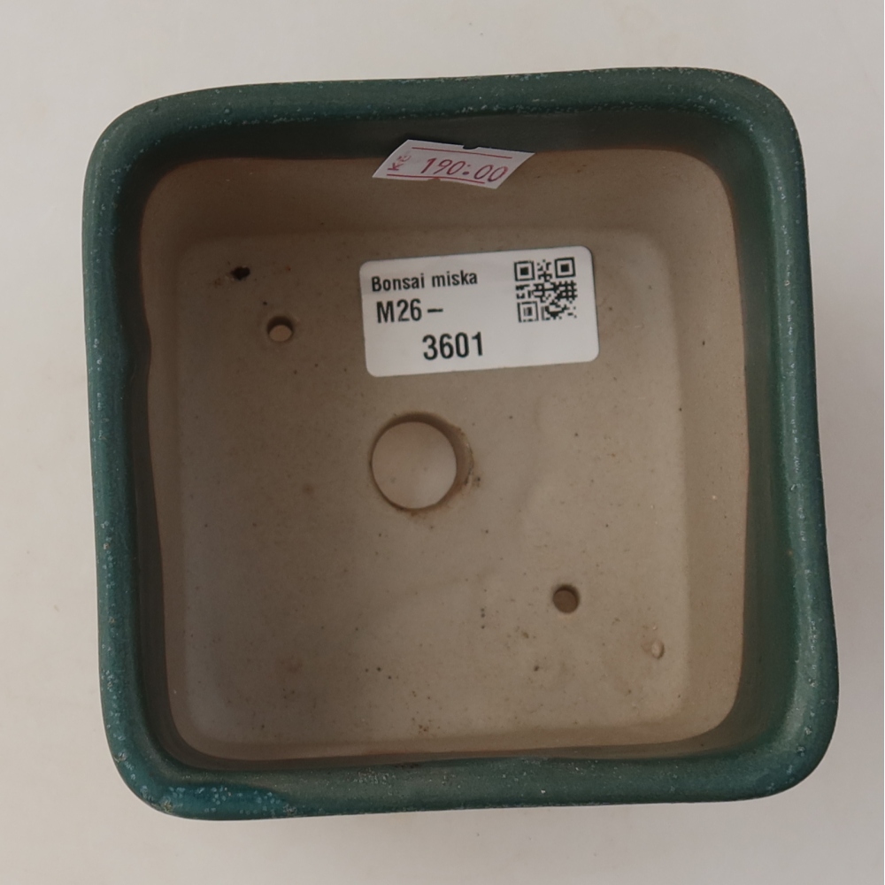 Ciotola per bonsai in ceramica 10 x 10 x 8 cm, colore blu